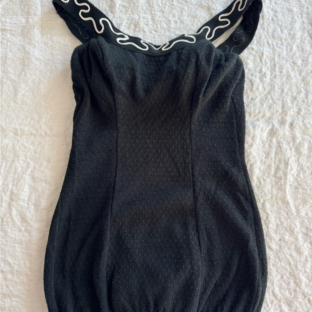 Vintage 40’s Swimsuit with Soutache Trim